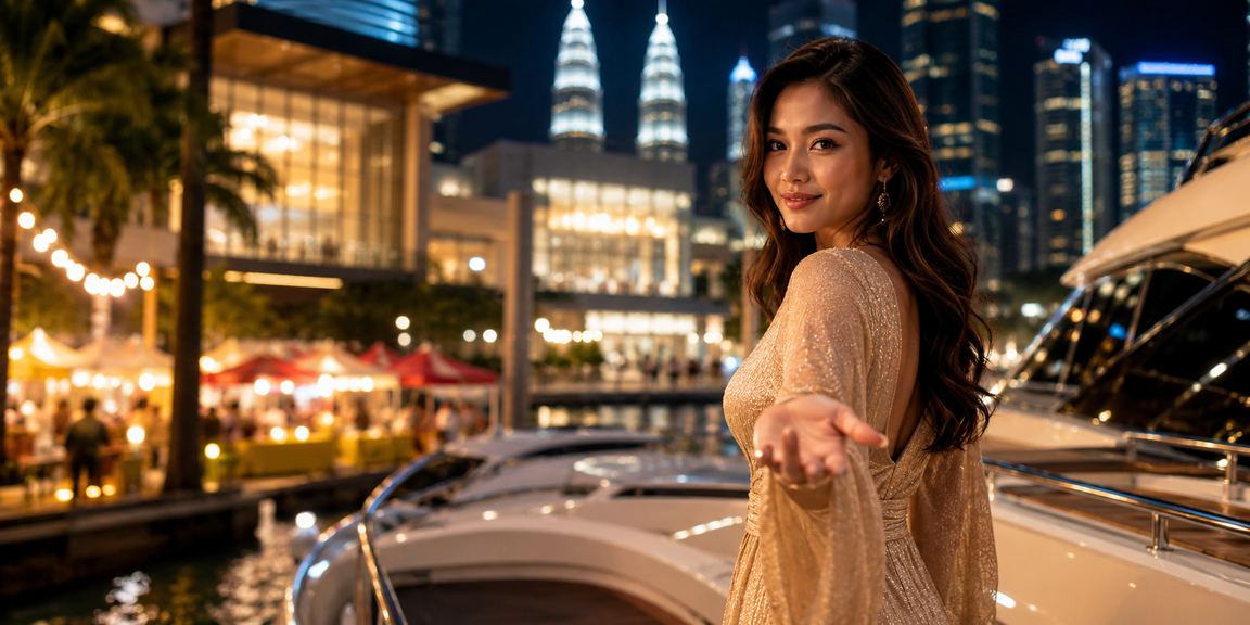 Pengguna mengakses platform hiburan kasino di Kuala Lumpur melalui telefon pintar