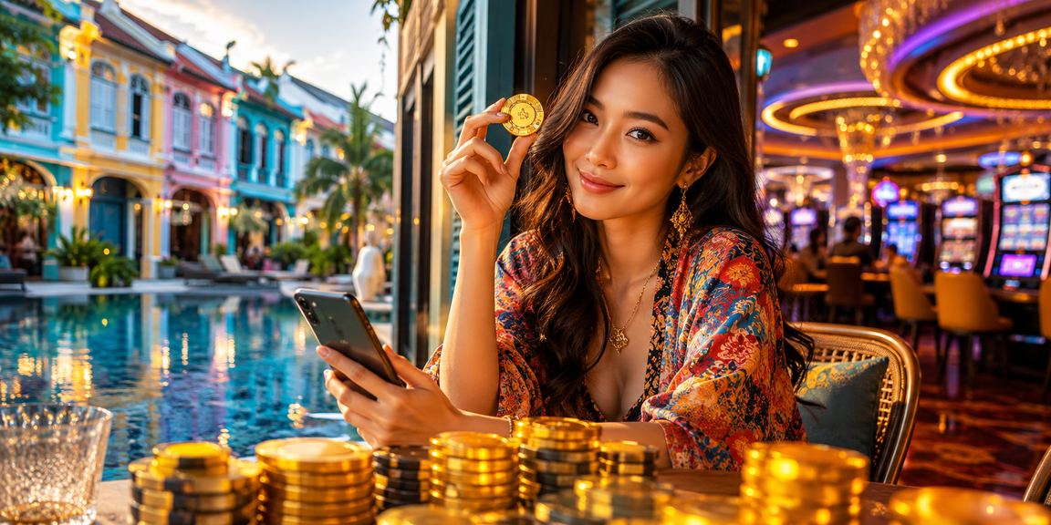 Pengguna memainkan kasino mudah alih di Pulau Pinang menggunakan telefon Android